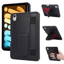 For iPad mini A17 Pro/mini 6 Shockproof Leather+TPU Case Hand Strap Stand Cover picture