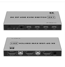 4 x 2  8K UltraHD USB3.0 KVM SWITCH 8K Dual DP KVM picture