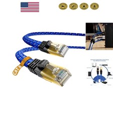 16ft Nylon Braided Cat 8 Ethernet Cable - 40Gbps, Universal RJ45 Connector picture