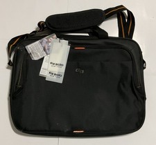 Solo New York Laptop Messenger Bag Black Orange Padded Shoulder Case NWT picture