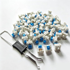 50 Pcs Blue 3-Pin Pre-Lubricated Tactile Mechanical Keyboard Switches, Dust-Proo picture