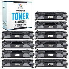 10-Pack CMYi Replacement 05A Combo Pack Toner Cartridge for HP LaserJet P2055X picture