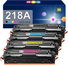 M4U 218A W2180A Toner 4-Pack w/Chip HP 3201dw 3301cdw 3301fdw 3301sdw picture