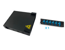 6 Port SCUPC Singlemode Fiber Optic Wall Mount Patch Panel Enclosure 