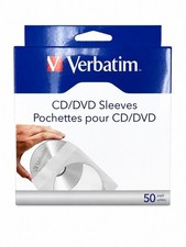 Verbatim CD/DVD White Paper Sleeves with Clear Window & Flap Envelope LOT picture