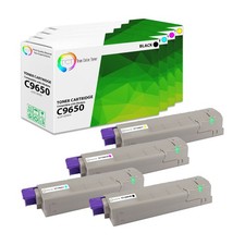 4Pk TCT Premium C9650 BCMY for Okidata C9650 C9650DN Compatible Toner Cartridge picture