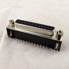 5x D-SUB DB25 Female 25Pin Right Angle PCB Solder Cable Adapter Connector 2 Rows picture