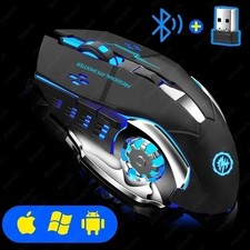 Bluetooth Rechargeable Wireless Gaming Mouse RGB Backlit USB PC Gamer Mouse picture