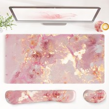 QiyI PU Leather Desk Mat Set, 4-in-1 31.5