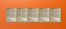 5 PCS Sticker for window 11 Pro Badge Logo Decal Silver Chrome 16mm x 23mm USA picture