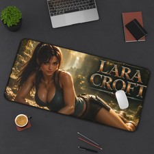 Lara Croft Mouse Pad, XXL Gaming Desk Mat, Keyboard Pad, Gamer Gift picture