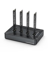 MiliPow 4-Bay M.2 NVME SATA SSD Enclosure Tool-Free, USB 3.2 Gen 2 10Gbps Ext... picture