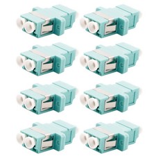 8x LC/UPC Fiber Optic Multimode Duplex Optical Coupler Adapter Cable Connector picture