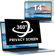 4-way 360° Laptop Privacy Screen For 14 Inch 1920x1200P Computer, Removable picture