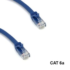 KNTK Blue 2ft Cat6a UTP Patch Cable 24AWG Panel Router Ethernet RJ45 Network picture