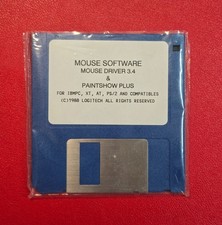 Vintage 1988 Logitech Mouse Driver 3.4 & PaintShow Plus 5.25