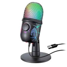 Gaming Microphone USB Computer Microphone for PC Mac PS4/5 Condenser Podcast RGB picture