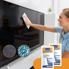 40 Pack Screen Cleaning Wipes for TV Laptop Phone PC Monitor Wet Dry Cleaning Cl picture