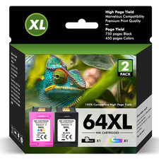 64 XL Ink Cartridge for HP 64XL ENVY 6234 6255 6258 7155 7800 7855 7858 7864 lot picture