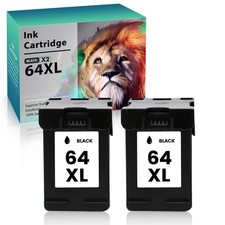 2 Pack For HP 64XL 64 XL (N9J92AN) Black Ink for ENVY 7830 7855 7858 7864 picture