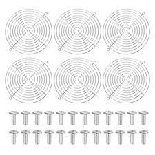 6 Pcs 170mm Fan Finger Grill Metal Ventilation Grill Cover with Screws, Silver picture