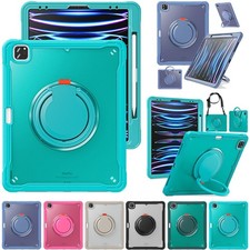 Fr iPad Air 11 13 M4 M3 Pro 12.9 Case Heavy Duty Shockproof Handle Grip Cover[ picture