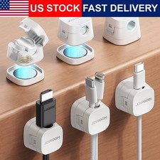 Magnetic Cable Clips 6 Pack Detachable Cord Organizer Adhesive Desk Holder 8mm picture