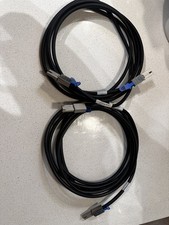Lot of 2 × HP 407344-004 REV D / 408768-001 4 Meter External Mini-SAS Cables picture