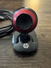 HP Webcam And Microphone For Laptop, Corded, Sleek Black And Red, Works picture