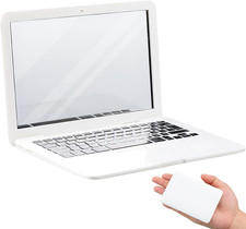 Mini Cat Laptop Toy Pocket Mirror Cat Laptop 3.7 X 2.5 Inch, White picture