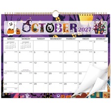 Wall Calendar 2027-2028 January December 2 Year Desk Blue 2027-Dec picture