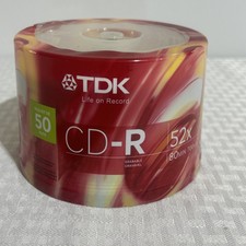 TDK CD-R 50 PACK NEW 52X 80 MIN 700MB NEW picture