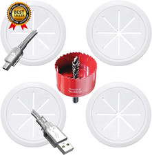 4 Pack TV Cord Hider for Wall Mounted TV 2  3/8  60Mm Hole  Wire Hider in W... picture