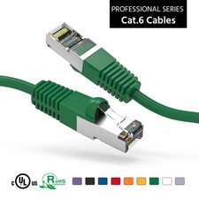 5 Pack of 50Ft CAT6 Shielded (SSTP) Ethernet Network Booted Cable 25-200 Feet Gr picture