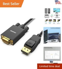 Uni-Directional 3FT DisplayPort to VGA Cable - Superior Stability & Performance picture