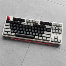 Dolch Black Doubleshot Shine Through Keycaps set for TKL 104 Mechanical Keyboard picture