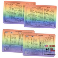 4pcs Windows Shortcut Sticker, Excel Cheat Sheet, Shortcut Stickers Gradient picture