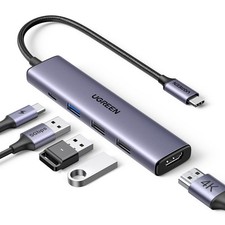 UGREEN USB C Hub 5 in 1 Multiport Adapter 4K HDMI, 100W 0.65 feet, grey picture