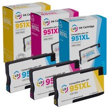 LD Products Replacement for HP 951XL Set of 3 High Yield Ink Cartridges picture