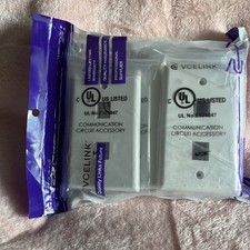 LOT OF 10 VCELINK VCE 2-Port Keystone Wall Inserts White UL Listed New Sealed picture