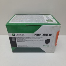 NEW GENUINE - LEXMARK 78C1UK0 BLACK TONER - CS521 CS622 CX622 CX625 - Sealed Box picture