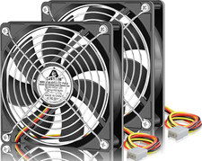 2 Pack 120Mm Case Fan 3 Pin, 12V DC Brushless Computer Cooling Fans 120X120X25Mm picture