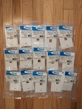 ONE PORT Wall Faceplate ICC 1C107F01WH 15 LOT Flat 1 Gang White NEW in PACKAGE picture