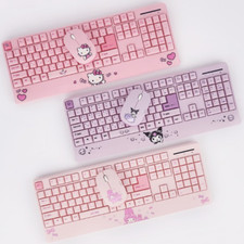 Sanrio Hello Kitty Kuromi My Melody Palm-Rest Wireless Keyboard & Mouse picture