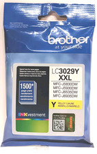 Brother Genuine LC3029Y XXL Super High Yield Yellow Ink Cartridge Exp 06/2023 picture