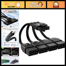 600W 16 Pin Male to 4x8 Pin Female GPU Power Cable, 12V High-Performance Connect picture