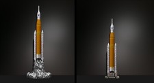 Space Launch System  Artemis take off lamp pedestal File STL-OBJ for 3D Printer picture
