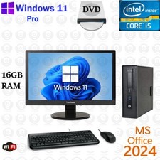 HP Desktop Computer PC Intel i5 16GB RAM 500GB SSD Windows 11 Pro 20
