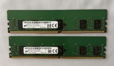 Lot of 2 Micron 8GB 1RX8 PC4-2400T MTA9ASF1G72PZ-2G3B1 DDR4 1.2V Server Ram picture