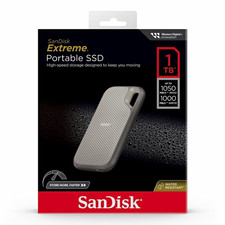 SanDisk Extreme Portable SSD 1TB Gray, Water Resistant, 1050/1000MB/s picture